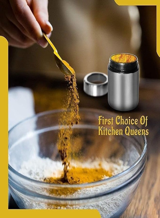 STEEPLE 7 IN 1 Spice Box Stainless Steel with See Through Lid | Masala Dabba Steel Masala Box For Kitchen Steel | Masala Dani For Kitchen See Through Lid (Size 12) Silver - Image 3